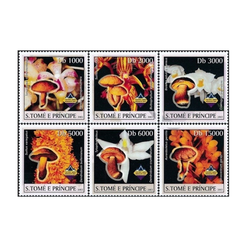 Sao Tome and Principe stamps (2003) for sale. Mushrooms