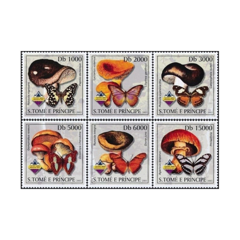 Sao Tome and Principe stamps (2003) for sale. Mushrooms