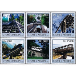Sao Tome and Principe stamps (2003) for sale. Funiculars