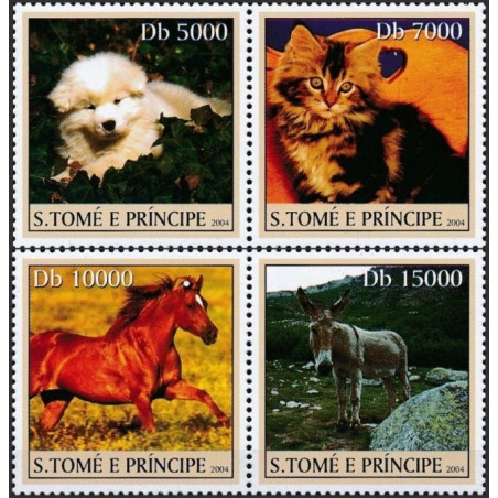 Sao Tome and Principe stamps (2004) for sale. Domestic animals