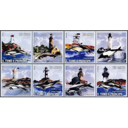 San Tomės ir Prinsipės pašto ženklai (2006). Švyturiai ir delfinai