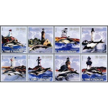 Sao Tome and Principe stamps (2006) for sale. Lighthouses and dolphins