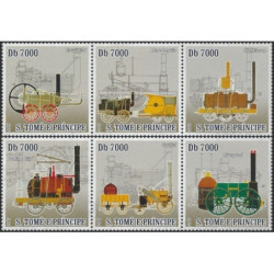 San Tomės ir Prinsipės pašto ženklai (2007). Pirmieji lokomotyvai