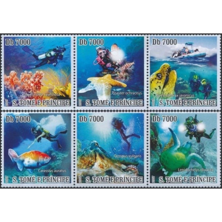 Sao Tome and Principe stamps (2007) for sale. Paradise of Diving