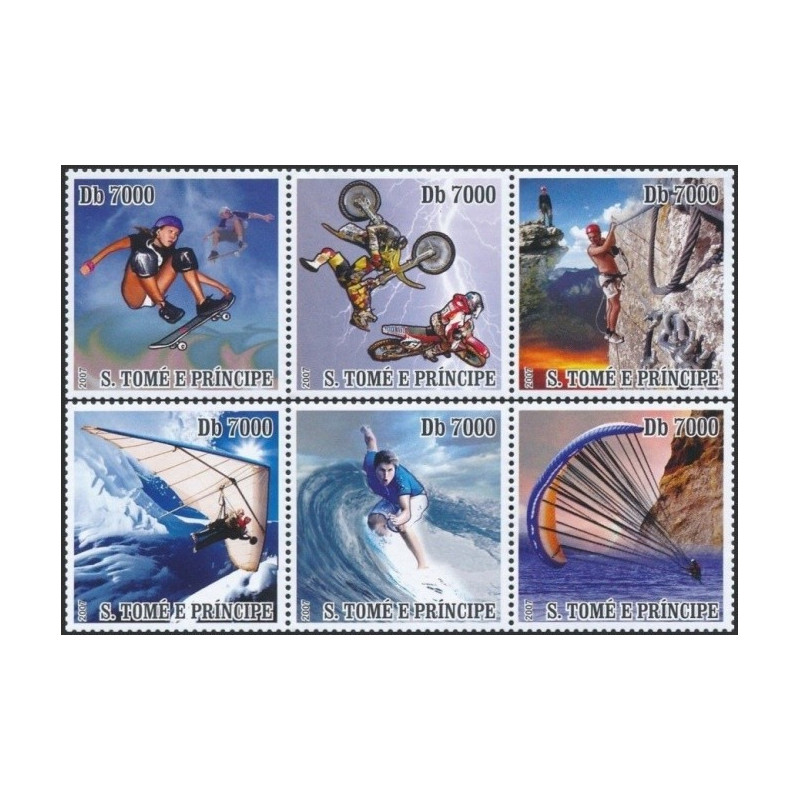 Sao Tome and Principe stamps (2007) for sale. Extreme sports
