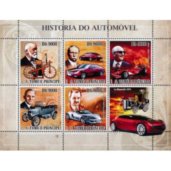 San Tomės ir Prinsipės pašto ženklai (2007). Automobilių istorija