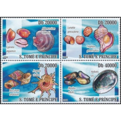 San Tomės ir Prinsipės pašto ženklai (2008). Jūrų kriauklės