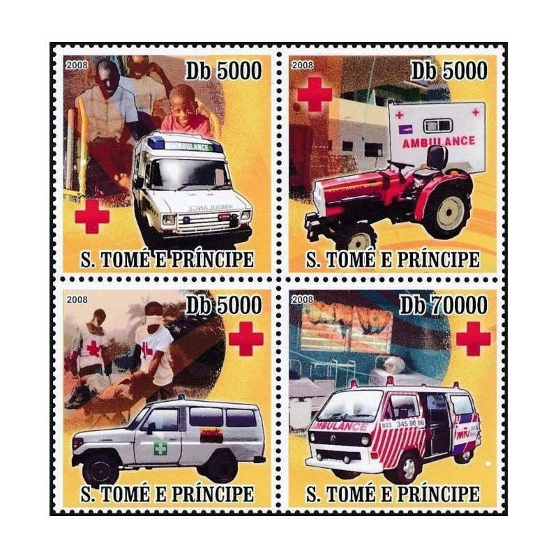 Sao Tome and Principe stamps (2008) for sale. African Ambulances
