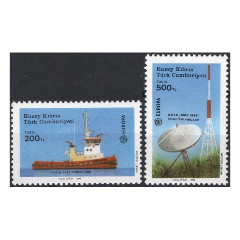 Turkish Cyprus stamps (1988) for sale. Transportation and Communications