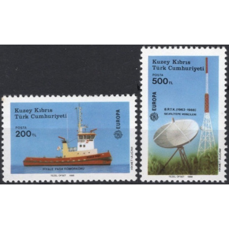Turkish Cyprus stamps (1988) for sale. Transportation and Communications