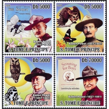 San Tomė ir Prinsipė 2008. Robert Baden-Powell (skautų organizacijos įkūrėjas)