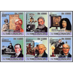 San Tomės ir Prinsipės pašto ženklai (2008). Garsūs išradėjai I