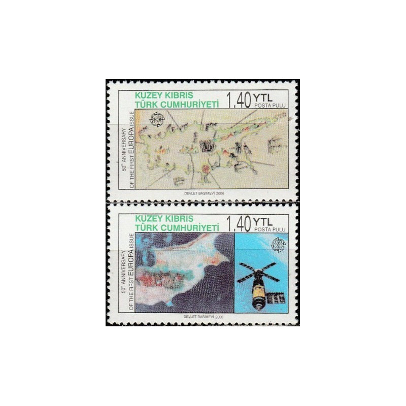 Turkų Kipro pašto ženklai (2006). Serijai Europa - 50 metų