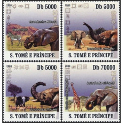 Sao Tome and Principe stamps (2008) for sale. Elephants