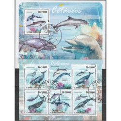 Sao Tome and Principe stamps (2009) for sale. Marine mammals