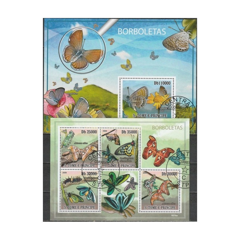 Sao Tome and Principe stamps (2009) for sale. Butterflies