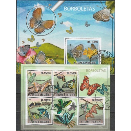 Sao Tome and Principe stamps (2009) for sale. Butterflies