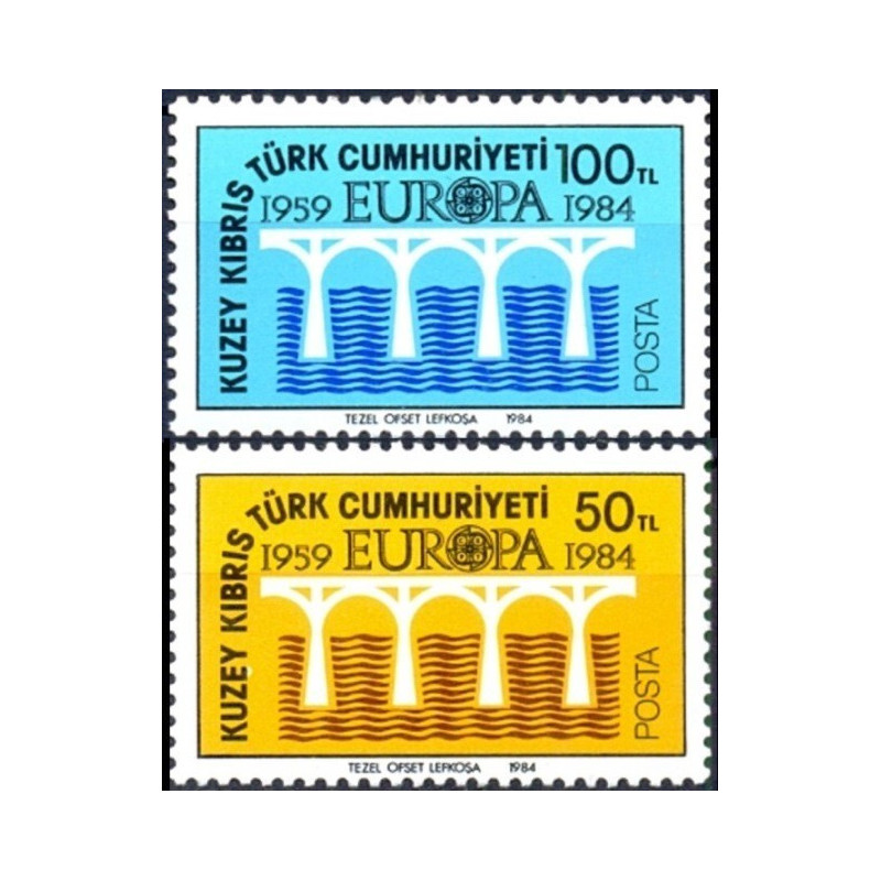 Turkų Kipras 1984. CEPT - 25-eri metai, Stilizuotas tiltas