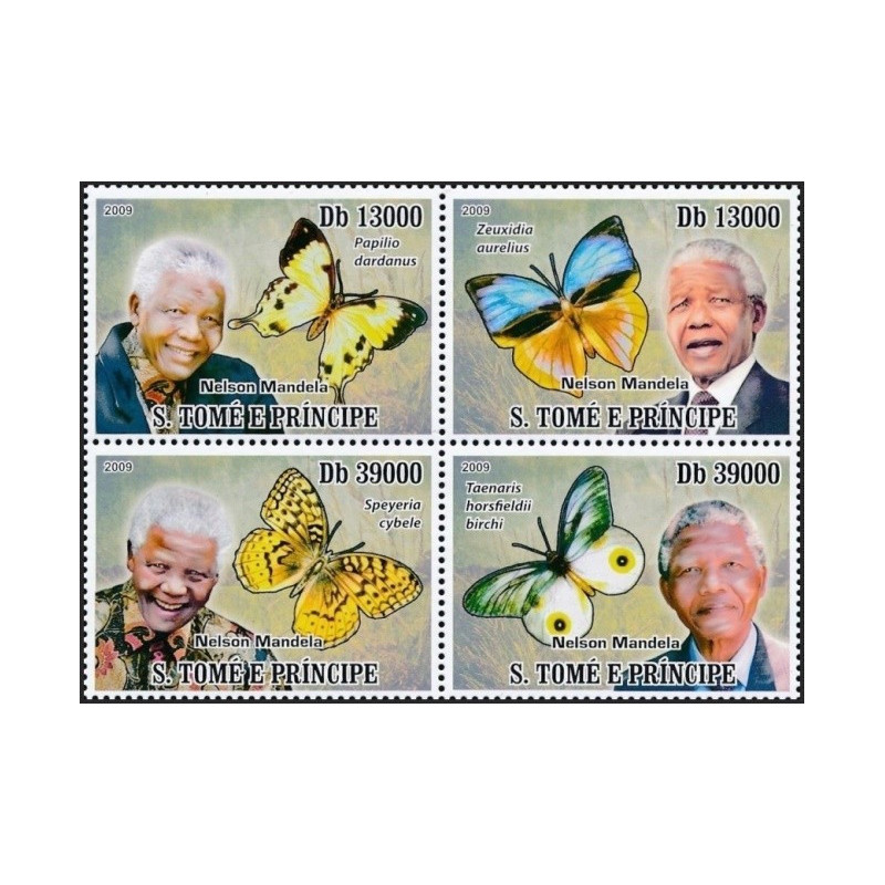 Sao Tome and Principe stamps (2009) for sale. Nelson Mandela