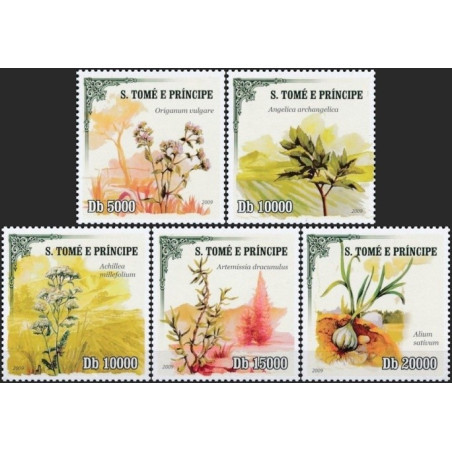 Sao Tome and Principe stamps (2009) for sale. Medicinal plants