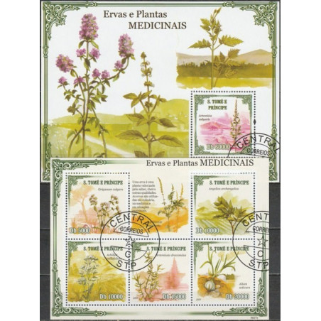 Sao Tome and Principe stamps (2009) for sale. Medicinal plants