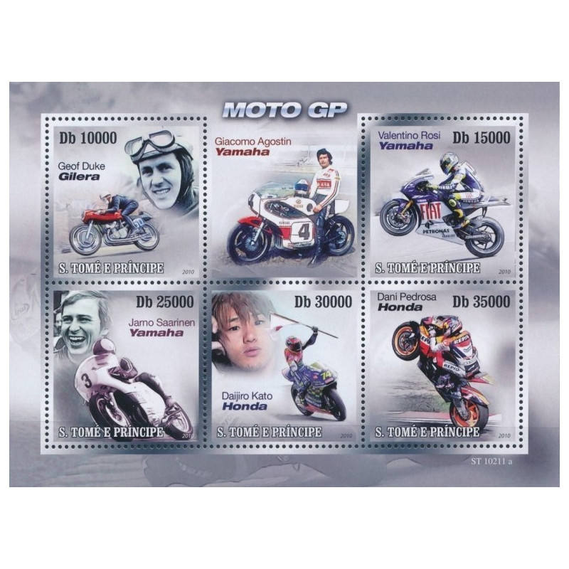 Sao Tome and Principe stamps (2010) for sale. Moto GP