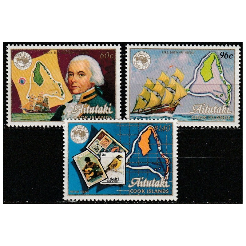 Aitutakio pašto ženklai (1984). Geografiniai atradimai