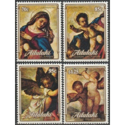 Aitutakio pašto ženklai (1989). Ticiano paveikslai