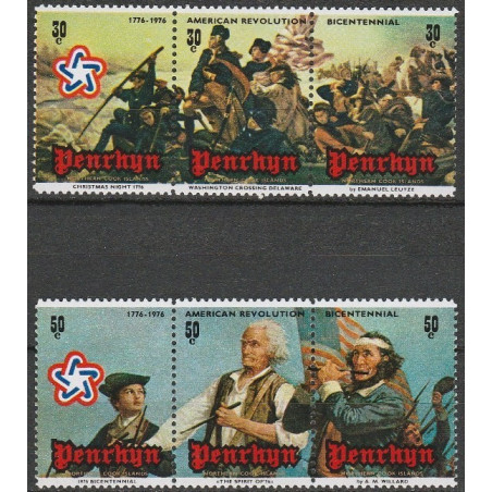 Penrhyn stamps (1976) for sale. American Revolution anniversary