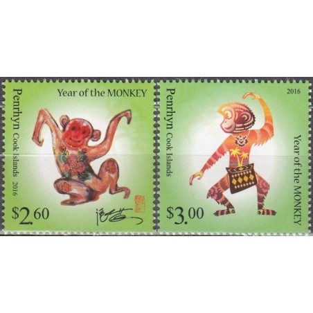 Penrino pašto ženklai (2015). Beždžionės metai