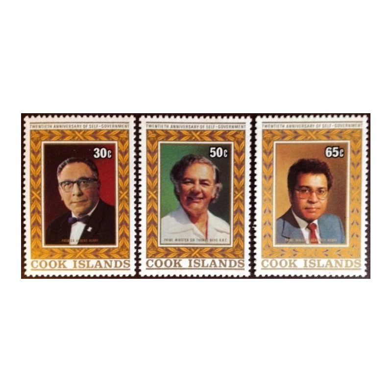 Kuko salų pašto ženklai (1985). Nacionalinei nepriklausomybei - 20 metų