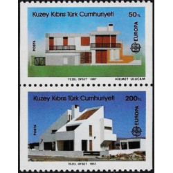 Turkų Kipro pašto ženklai (1987). Modernioji architektūra