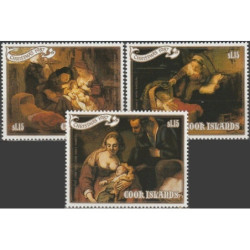 Kuko salų pašto ženklai (1987). Kalėdos (Rembranto paveikslai)