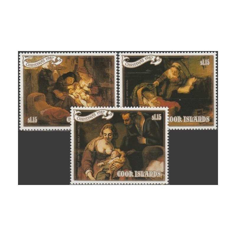Cook Islands stamps (1987) for sale. Christmas (Rembrandt paintings)