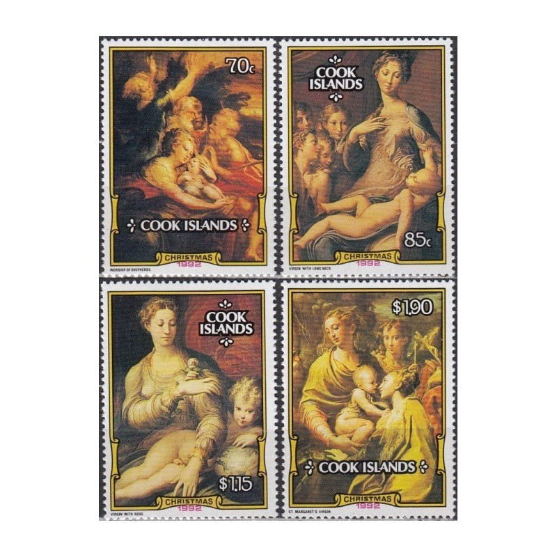 Cook Islands stamps (1992) for sale. Christmas (Religious paintings)