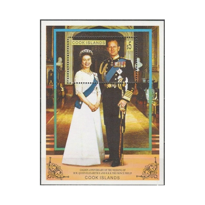 Cook Islands stamps (1997) for sale. Royal family wedding anniversary