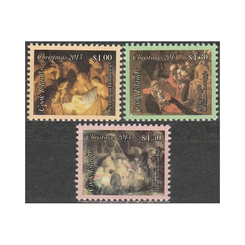Cook Islands stamps (2015) for sale. Religious paintings