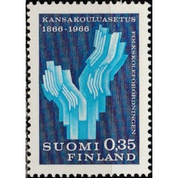 Suomijos pašto ženklai (1966). Švietimas (mokyklų reforma)