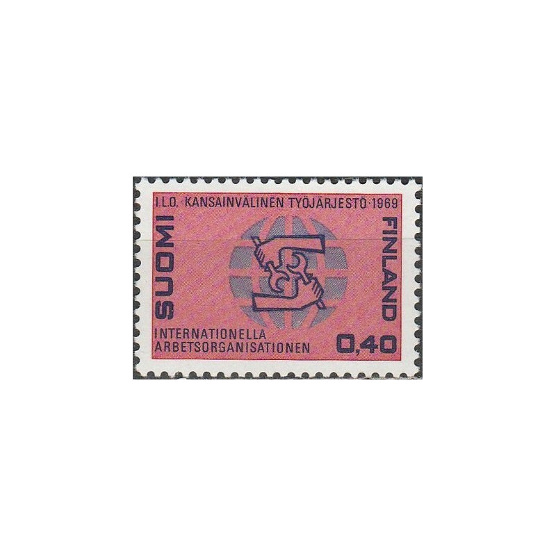 Suomijos pašto ženklai (1969). Tarptautinė Darbo Organizacija