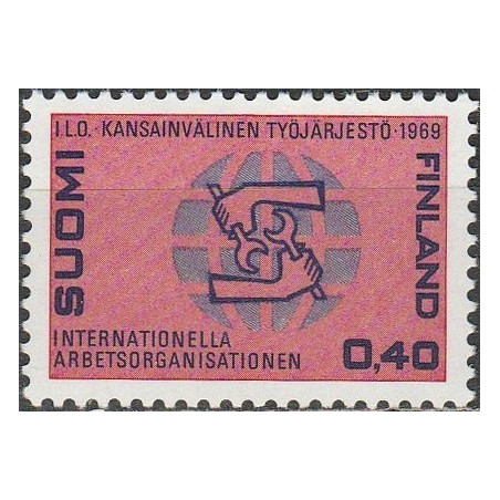 Suomijos pašto ženklai (1969). Tarptautinė Darbo Organizacija