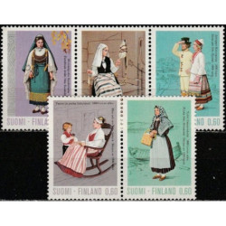 Suomijos pašto ženklai (1973). Nacionaliniai kostiumai
