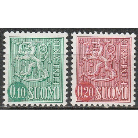 Suomijos pašto ženklai (1974). Herbai