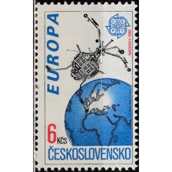 Čekoslovakijos pašto ženklai (1991). Europos kosmoso tyrinėjimai