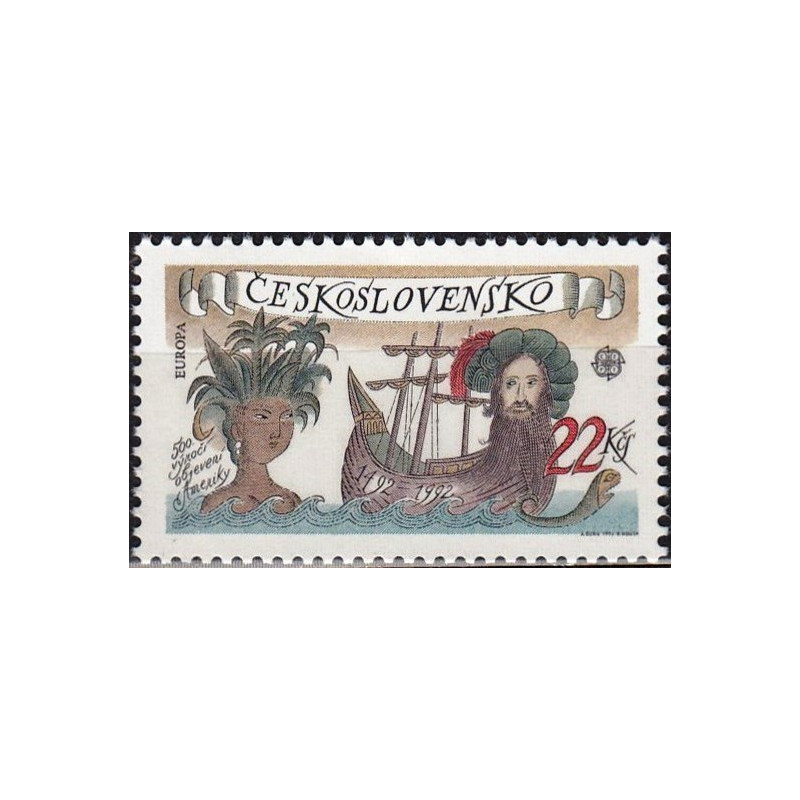 Čekoslovakijos pašto ženklai (1992). Amerikos atradimas