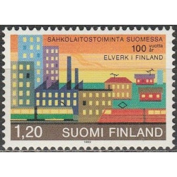Suomijos pašto ženklai (1982). Elektrifikavimui 100 metų
