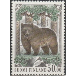 Suomijos pašto ženklai (1989). Rudoji meška