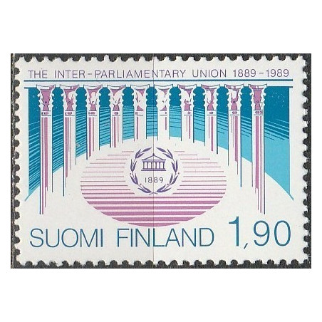 Suomijos pašto ženklai (1989). Tarpparlamentinė sąjunga