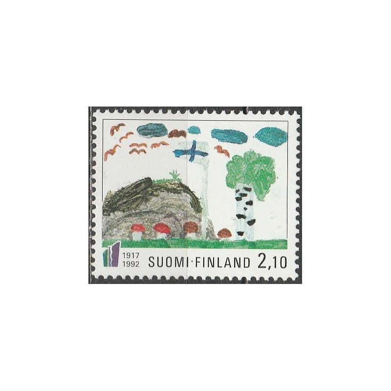 Suomijos pašto ženklai (1992). Nepriklausomybė (vaikų piešiniai)