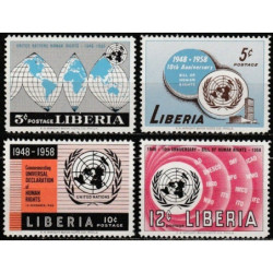 Liberia stamps (1958) for sale. Human rights declaration