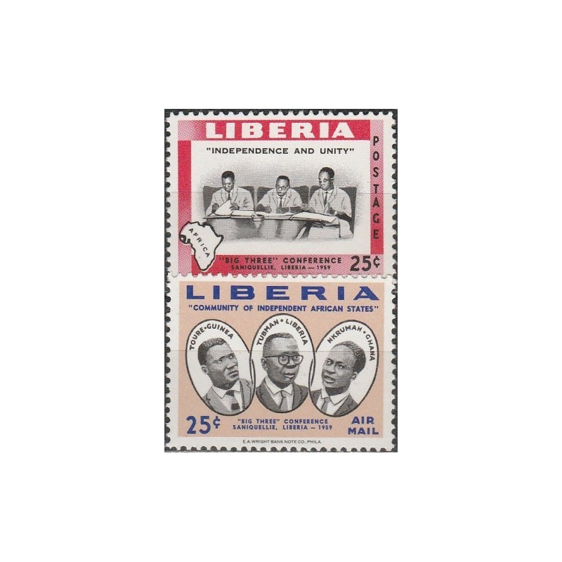 Liberijos pašto ženklai (1960). Liberijos Ganos ir Gvinėjos prezidentai